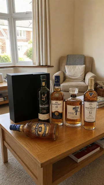 Pure Whisky collection displayed in a customer living room